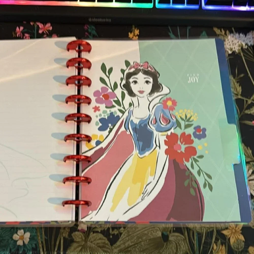 Happy Planner Disney Snow White Classic Journal w/red metal discs